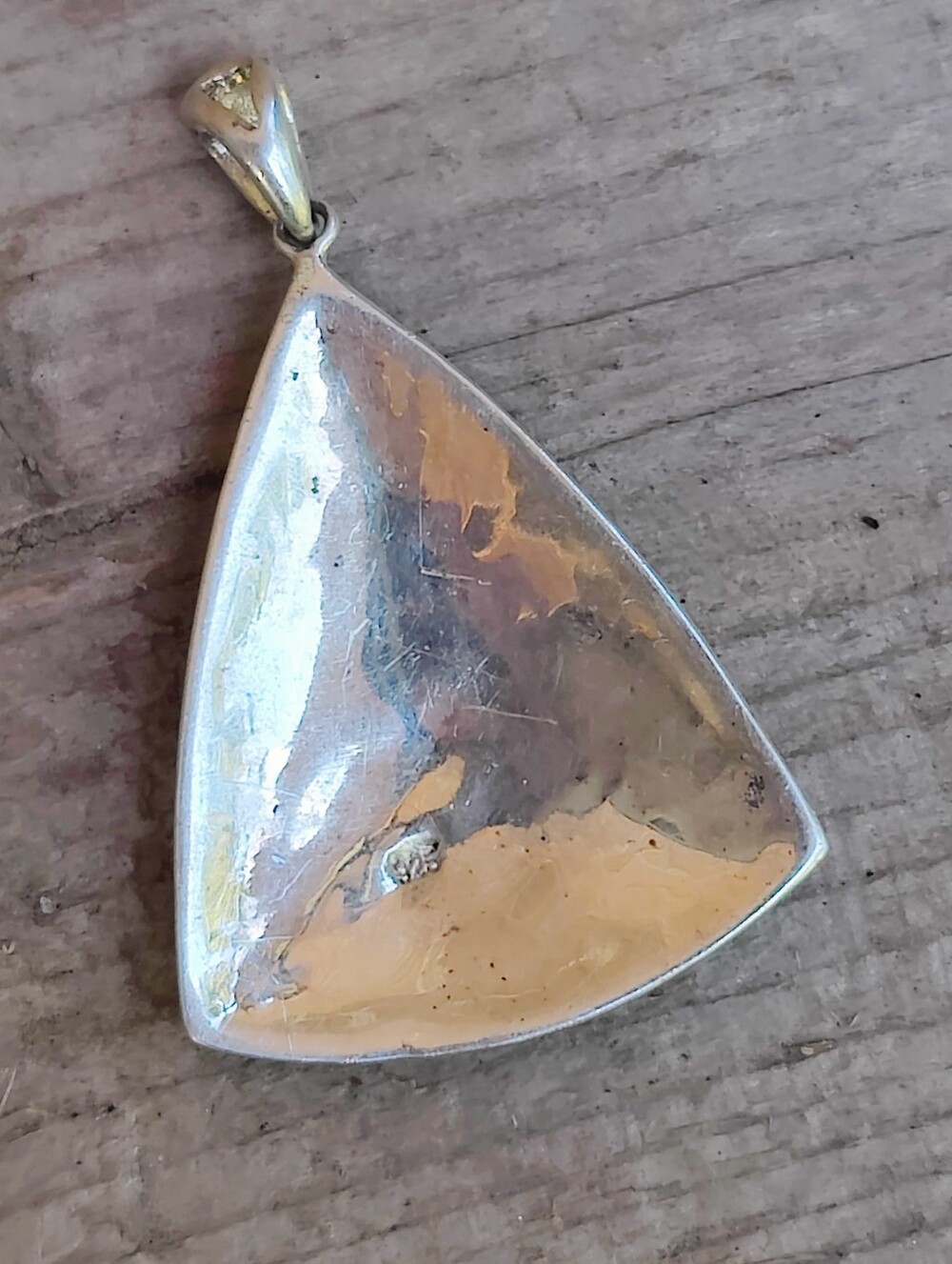 Large Vintage Sterling Silver Marcasite And Green Enameling Pendant - Picture 2 of 4